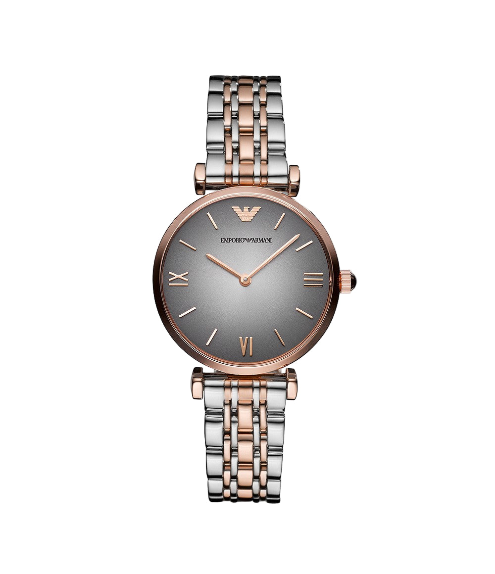 Emporio Armani Womens Two Hand Two-Tone Watch