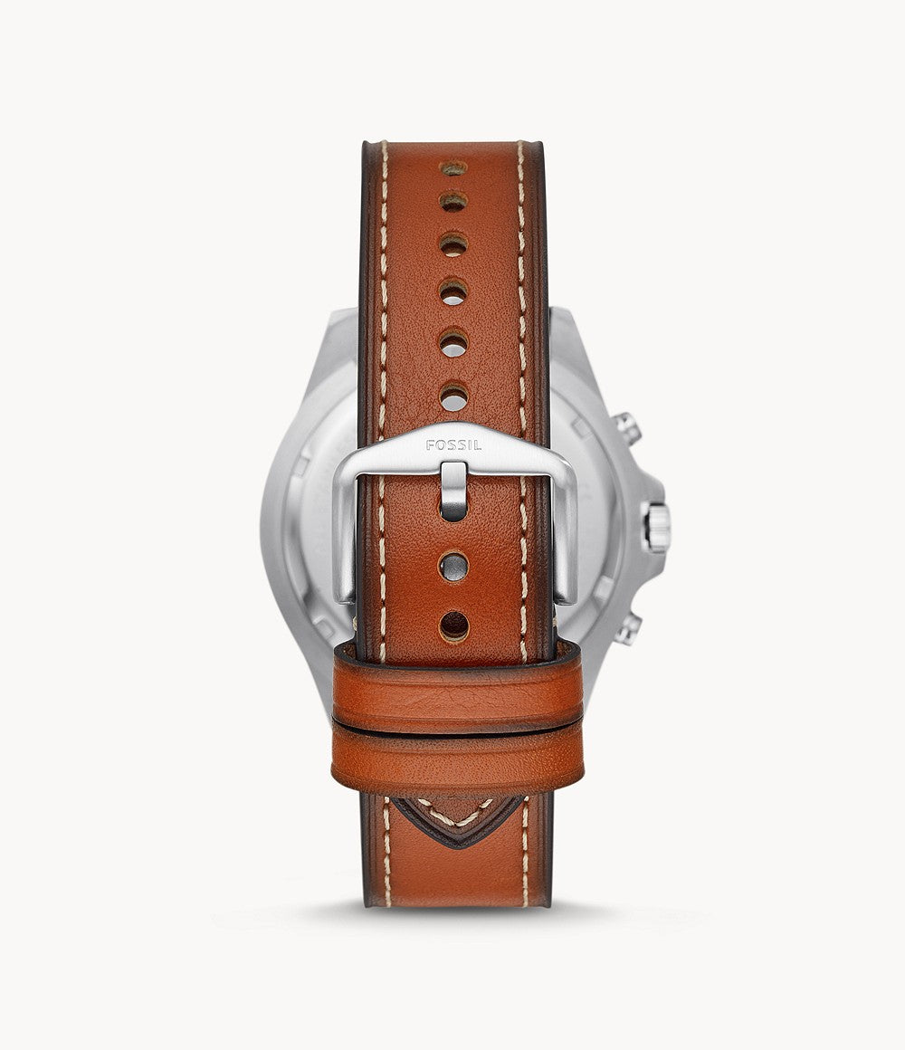 Fossil Garrett Chronograph Luggage Leather Watch