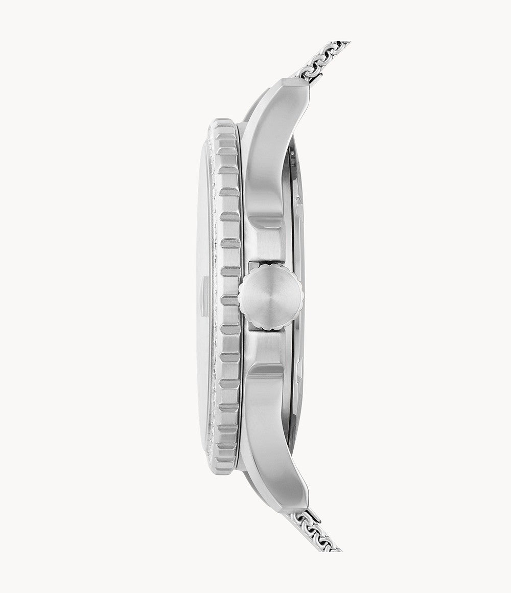 Fossil Fb-01 Crystal Mother Of Pearl Dial Ladies Watch