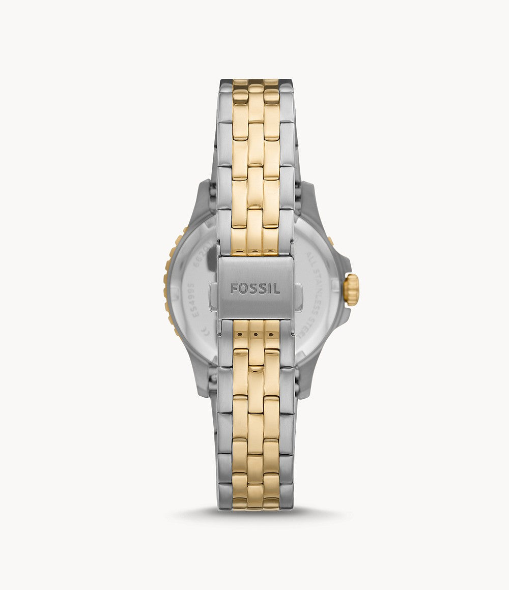 Fossil Fb-01 Crystal Mother Of Pearl Dial Ladies Watch