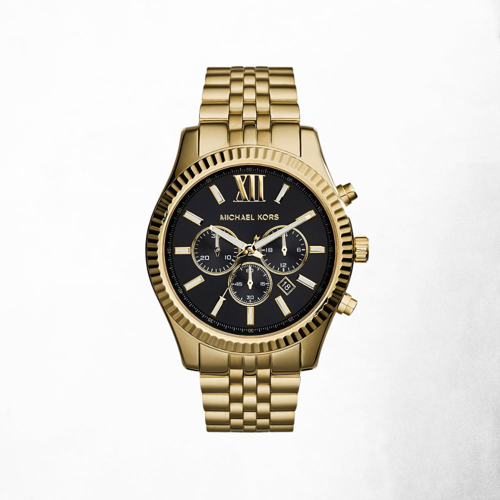 Michael Kors Men'S Gold Tone Lexington Watch