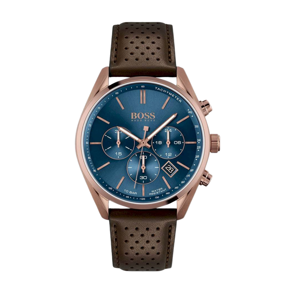 Hugo Boss Brown Leather Men’s Watch