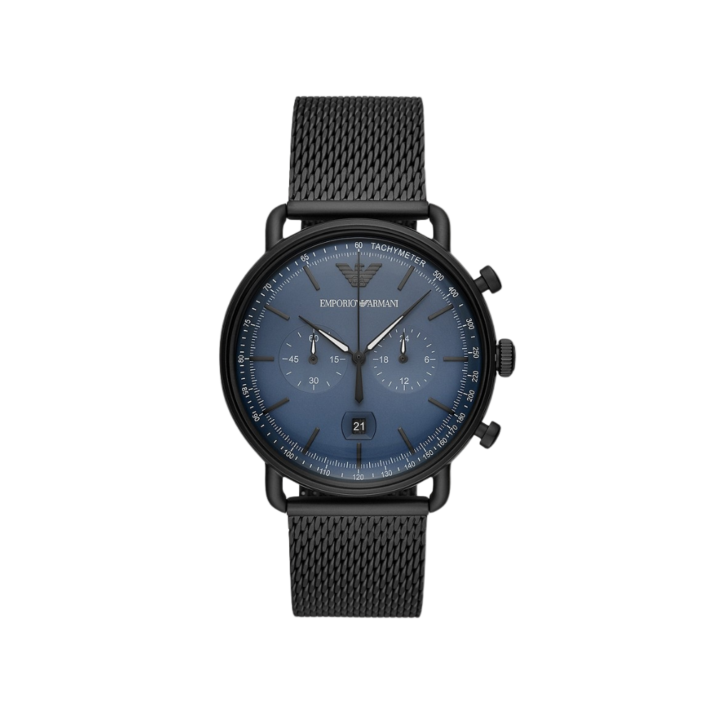 Emporio Armani Mens Chronograph Stainless Steel Watch
