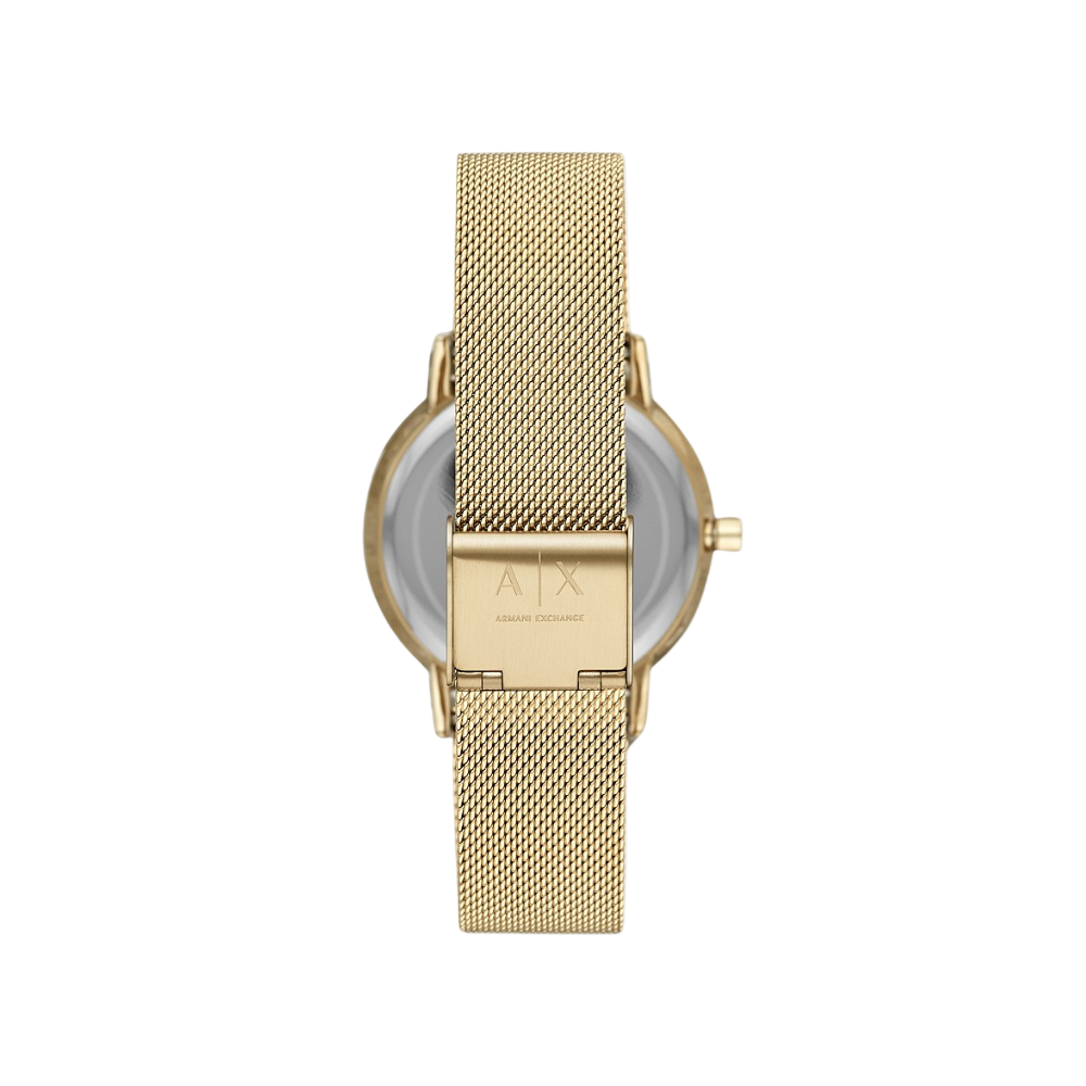 Armani Exchange Three-Hand Gold-Tone Steel Watch