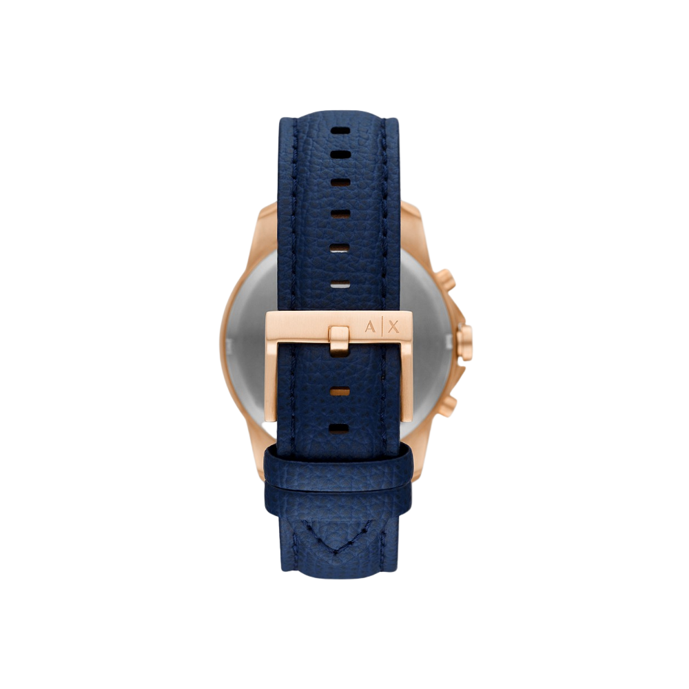 Armani Exchange Chronograph Blue Leather Watch