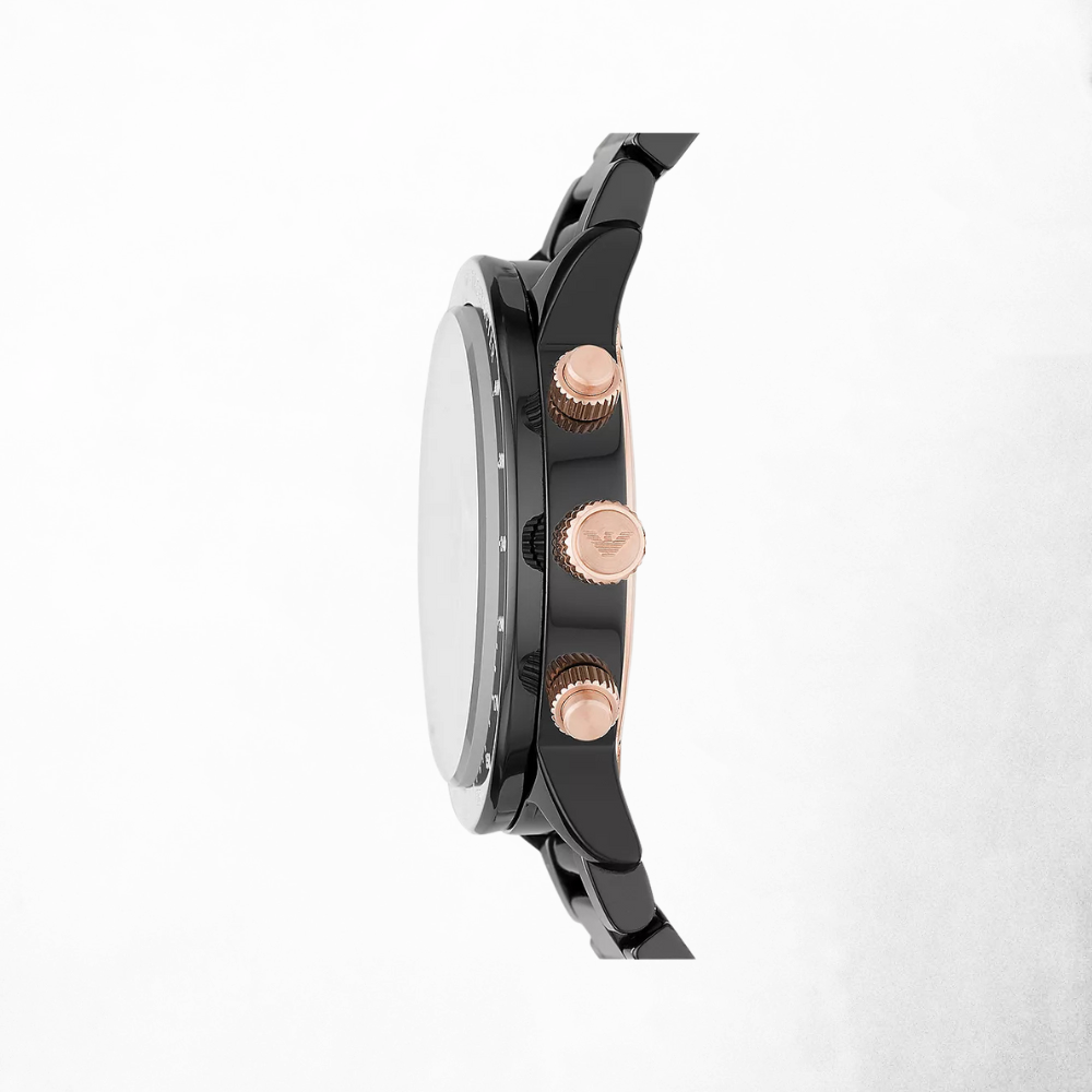 Emporio Armani Chronograph Black Ceramic Watch