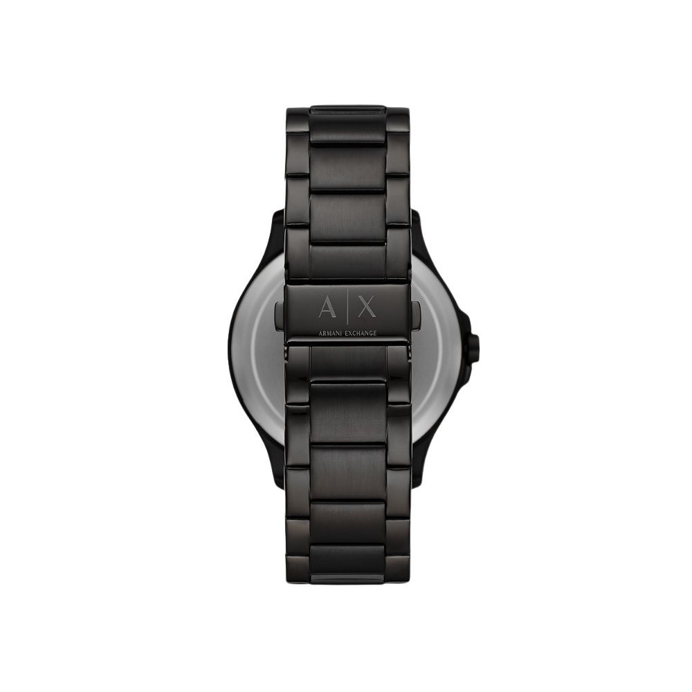 Armani Exchange Hampton Three-Hand Date Black Steel Watch