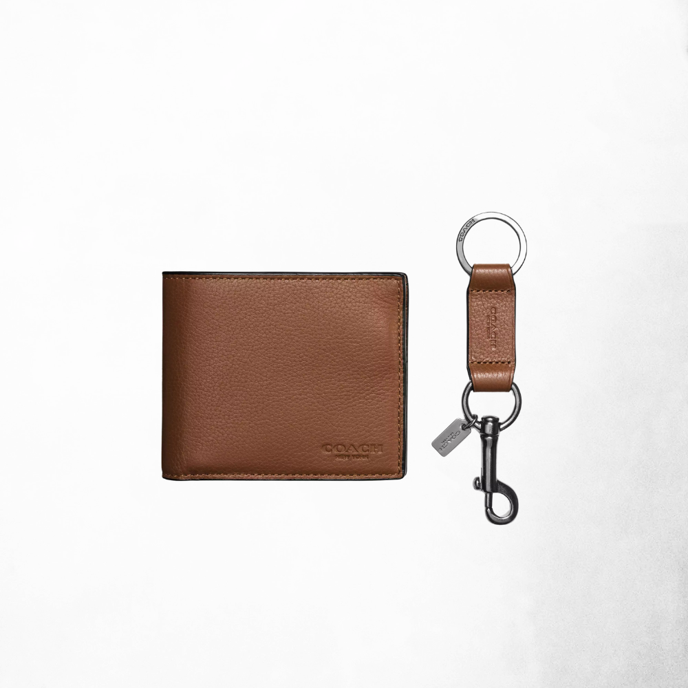 Boxed 3 In 1 Wallet Gift Set In Signature Canvas