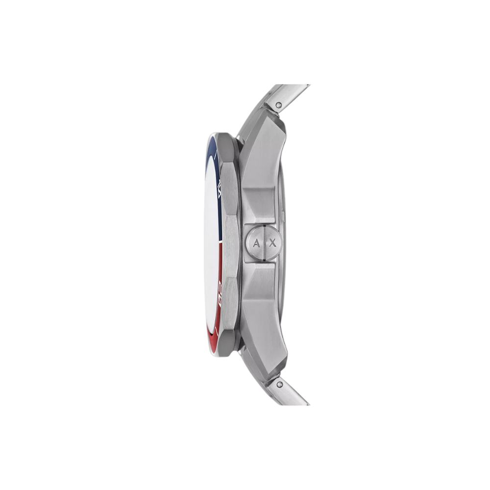 Armani Exchange Three-Hand Date Stainless Steel Watch