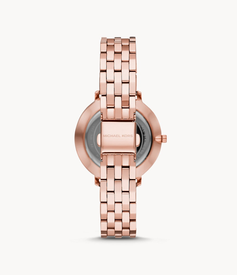 Michael Kors Women’S Pyper Three-Hand Rose Gold-Tone Watch