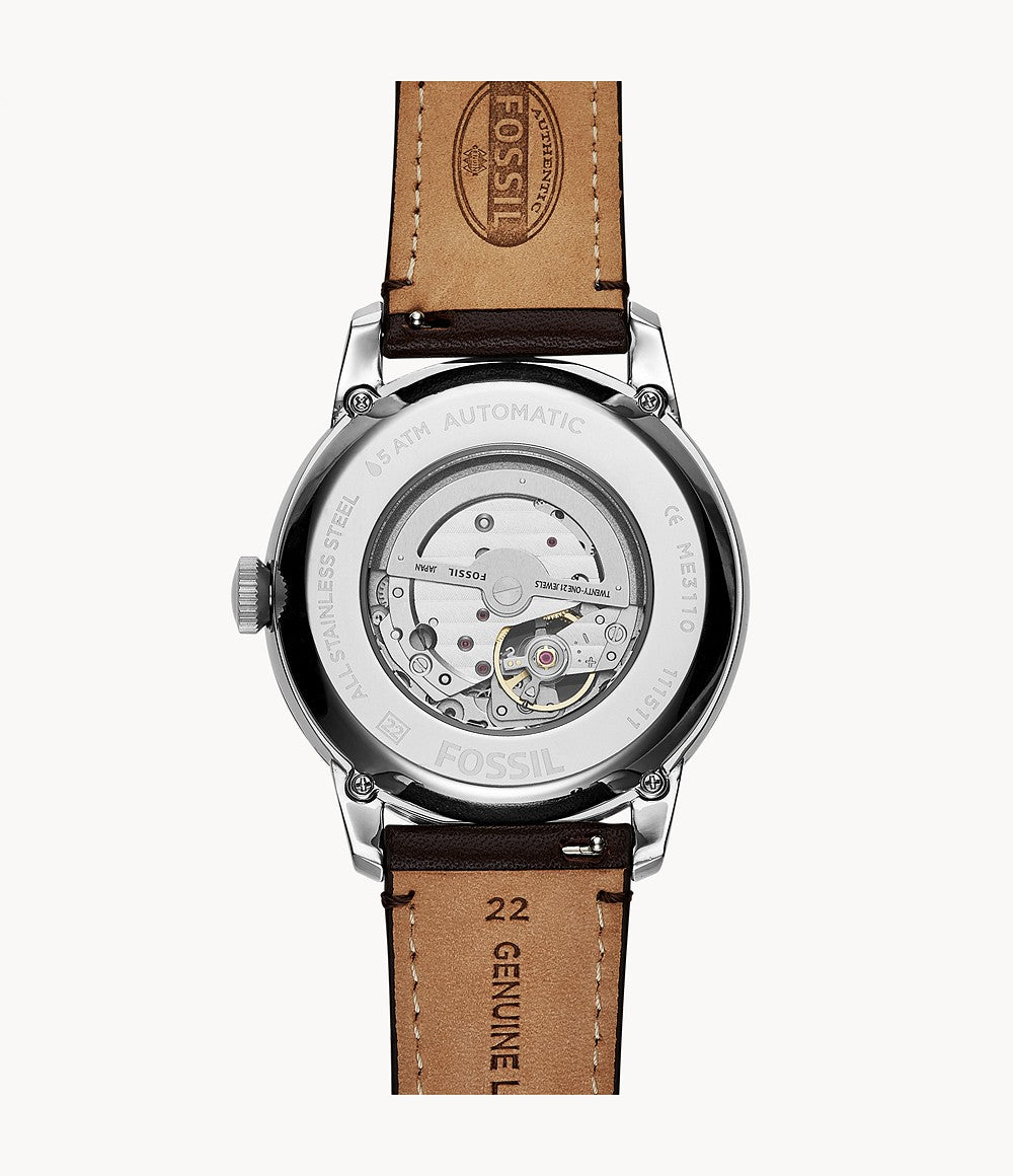 Fossil Townsman Automatic Brown Leather Watch
