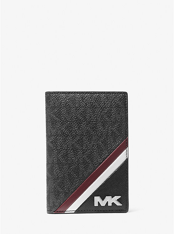 Rivington Striped Logo Bi-Fold Card Case