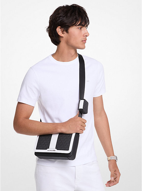Cooper Color Block Signature Logo Crossbody Bag with Pouch