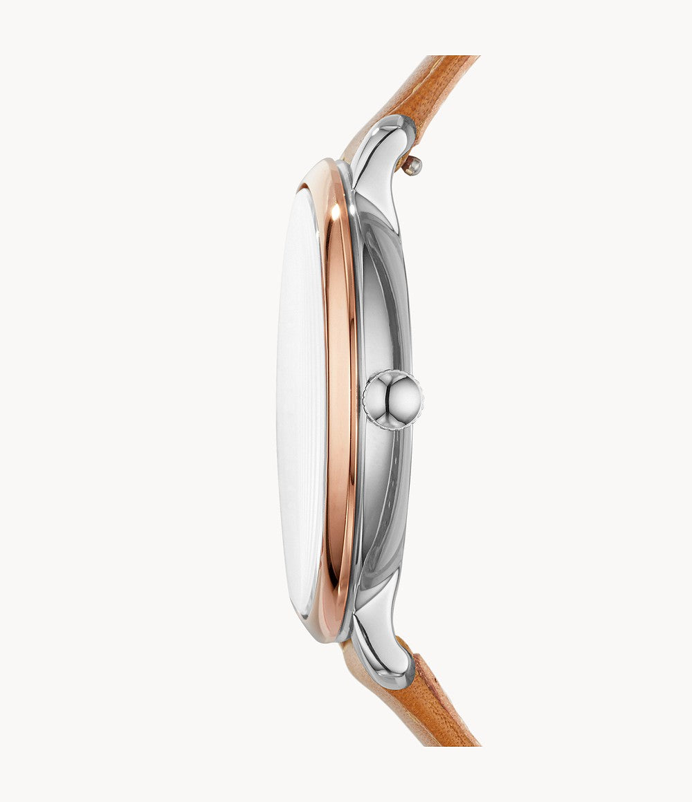 Fossil Jacqueline Three-Hand Date Luggage Leather Watch