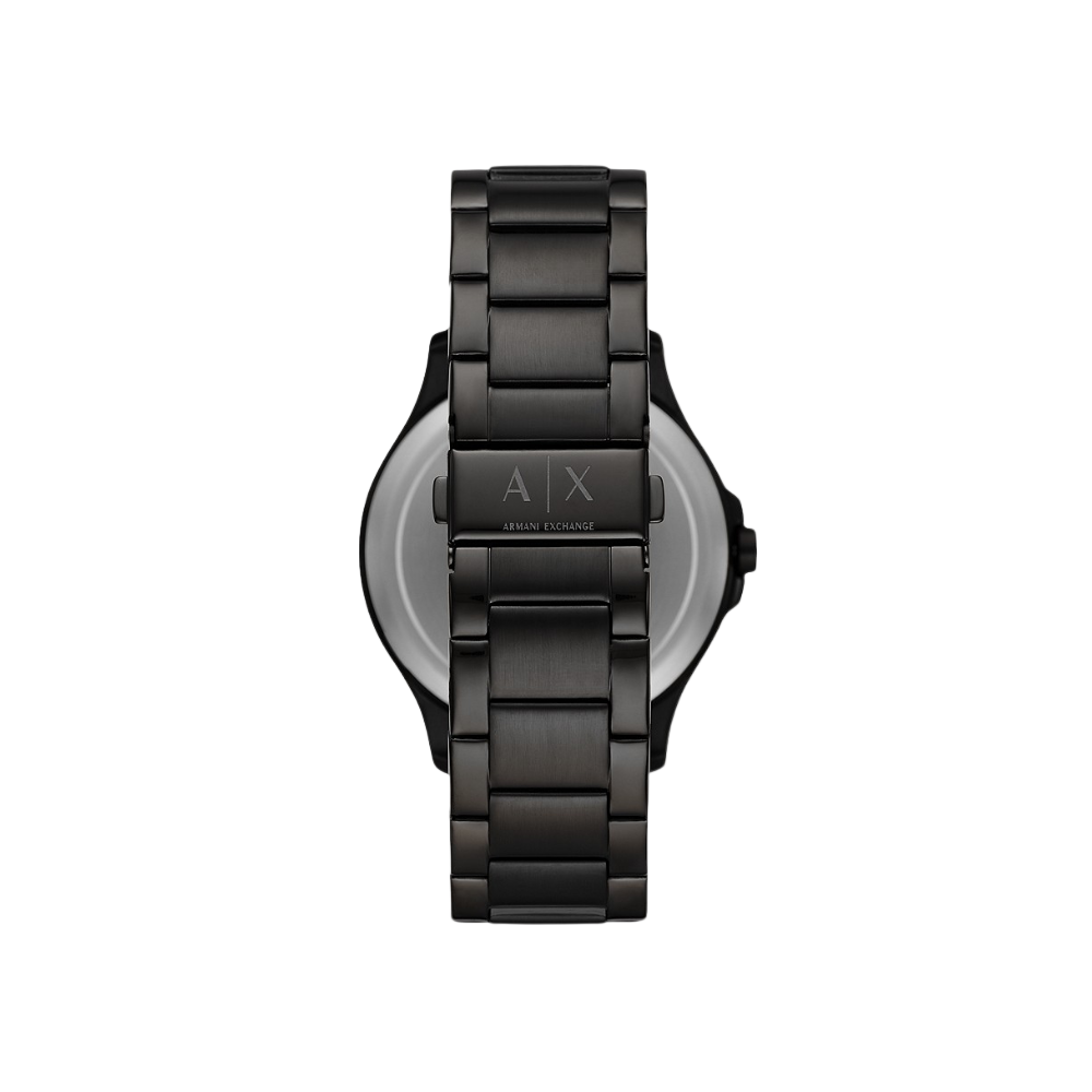 Armani Exchange Hampton Three-Hand Date Black Steel Watch