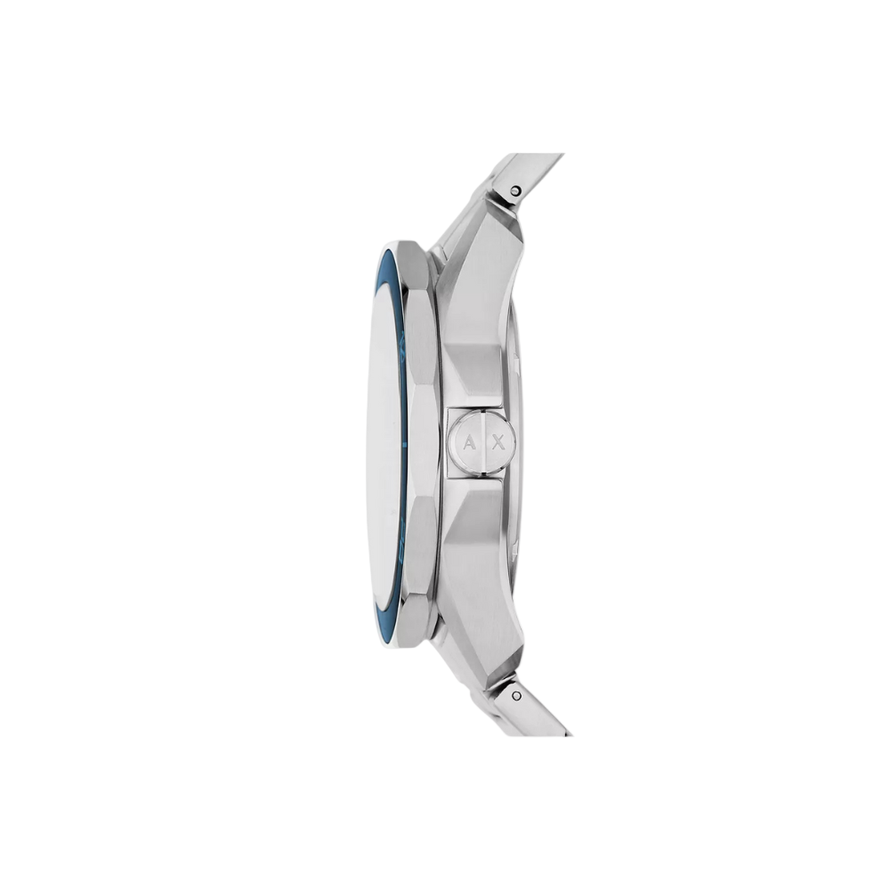Armani Exchange Three Hand Date Stainless Steel Watch