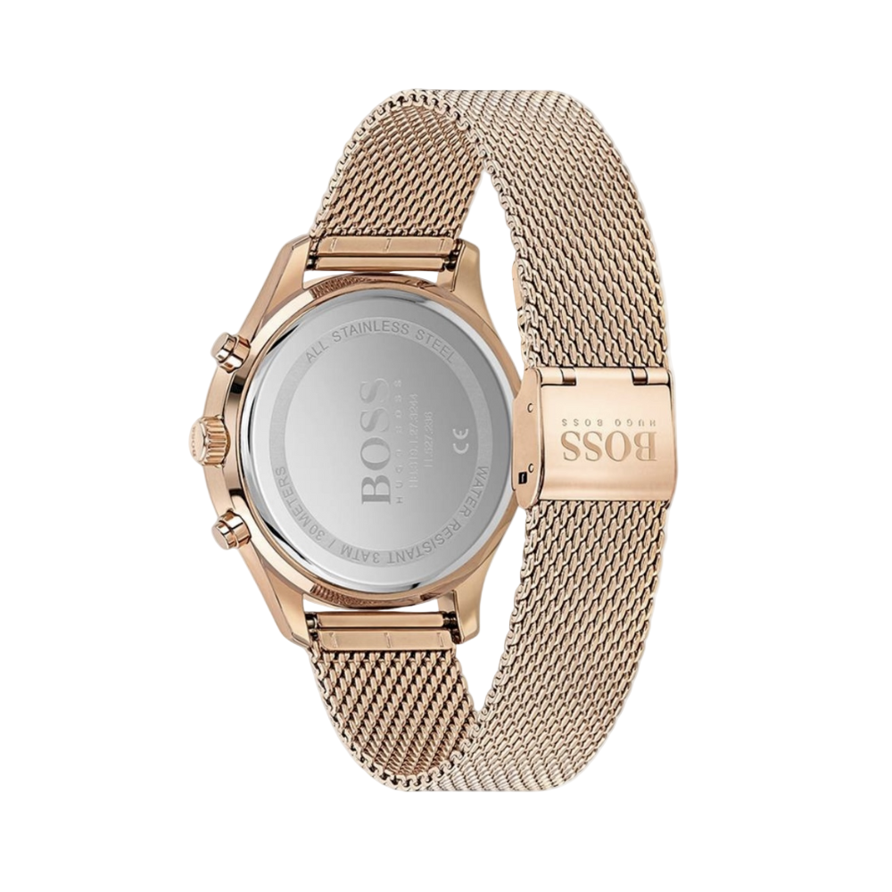 Hugo Boss Rose Gold Tone Mens Watch