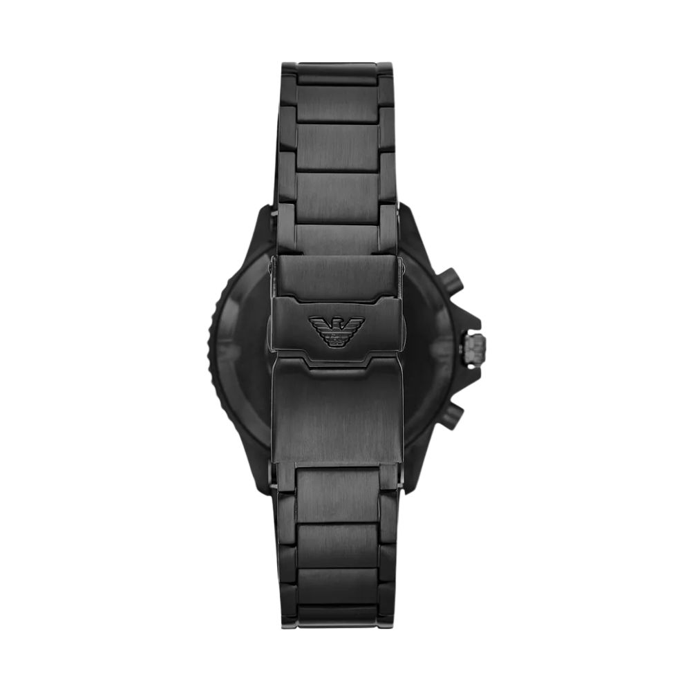 Emporio Armani Chronograph Black Stainless Steel Watch