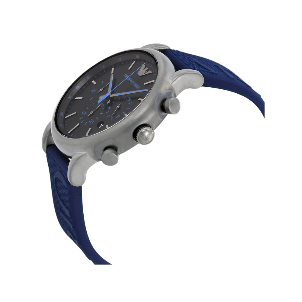 Emporio Armani Luigi Analog Blue Silicone Watch
