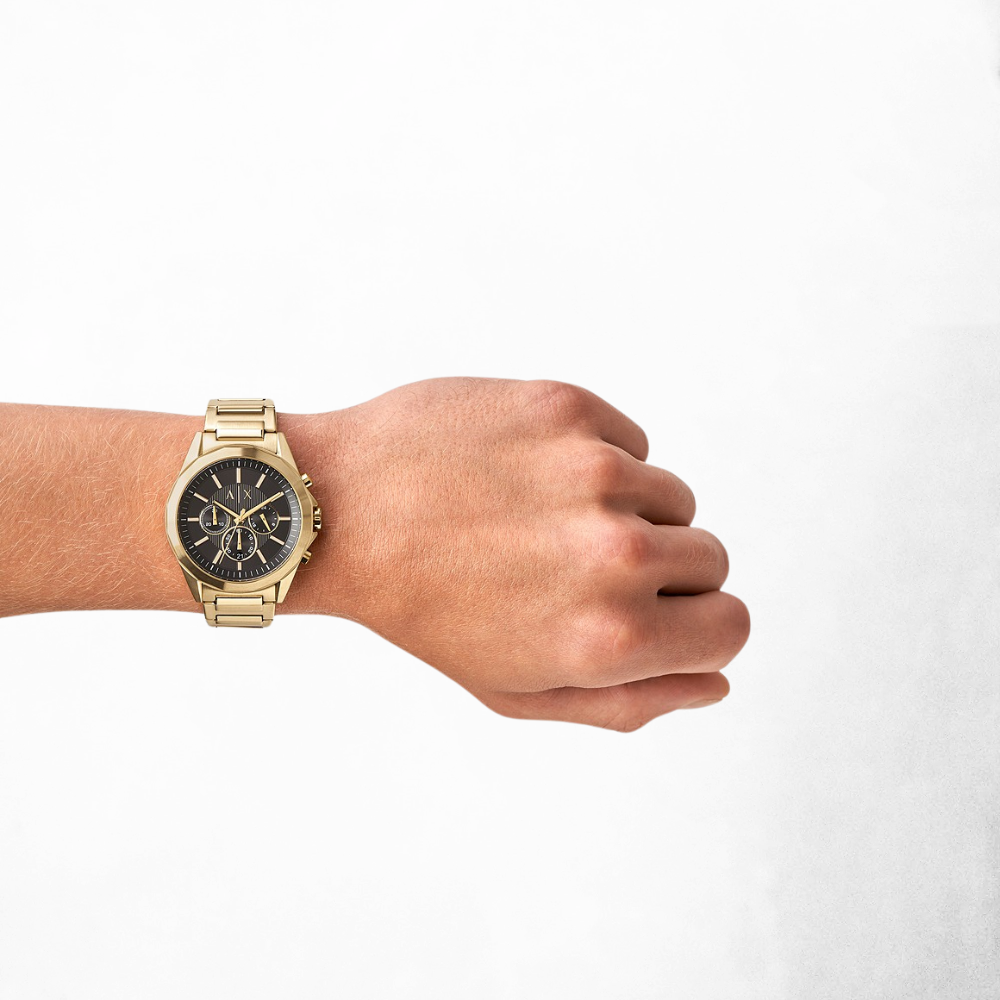 Armani Exchange Gold-Tone Stainless Steel Watch