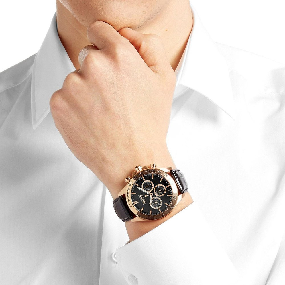 Hugo Boss Black Leather Men’s Watch