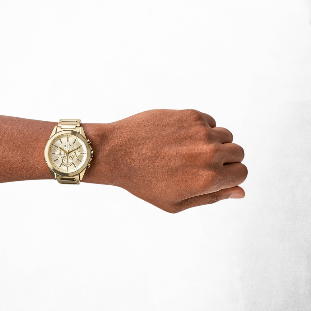Armani Exchange Chronograph Gold Tone Watch