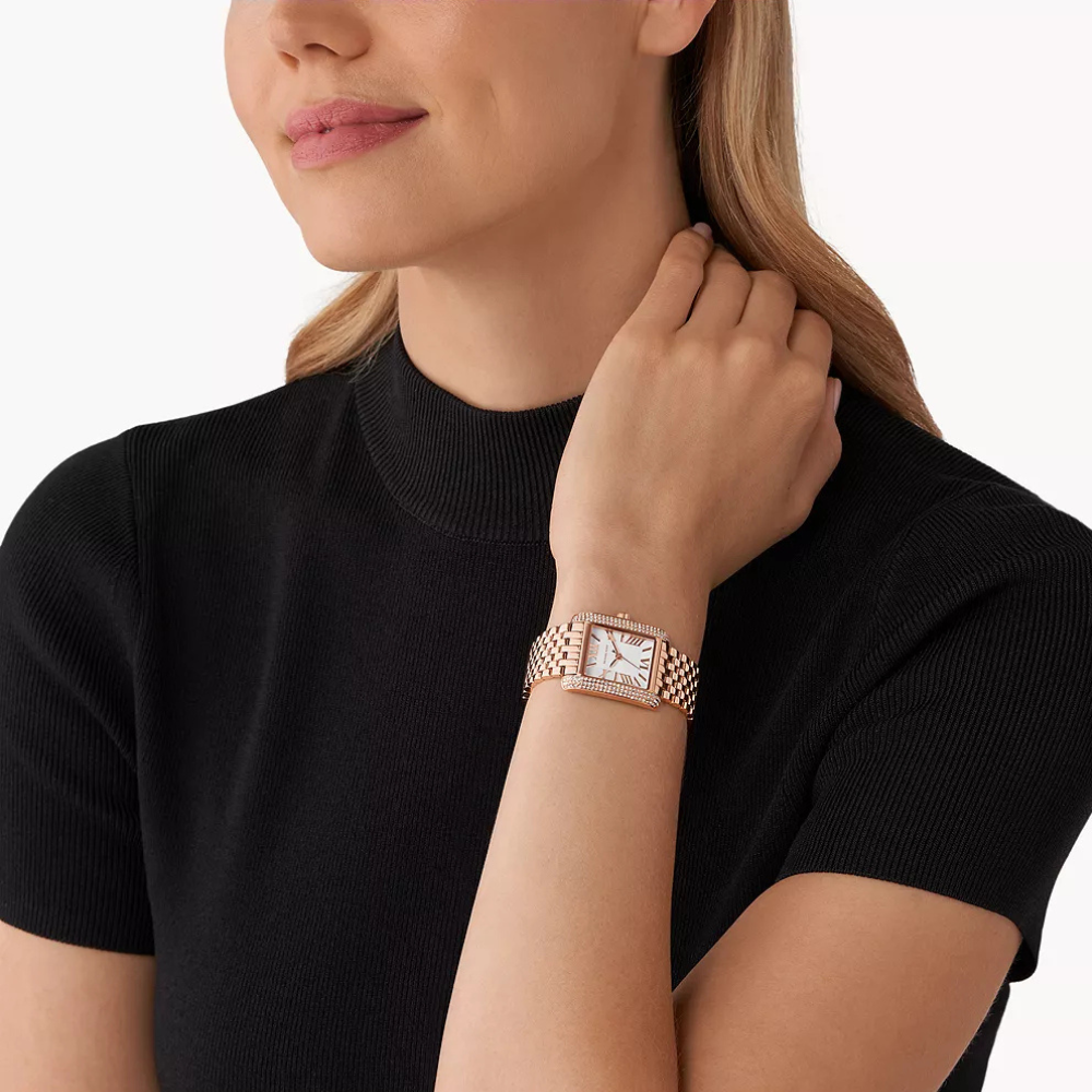 Michael Kors Emery Three Hand Rose Gold Watch