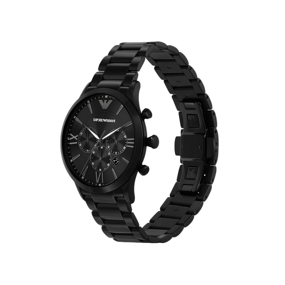 Emporio Armani Chronograph Black Stainless Steel Watch