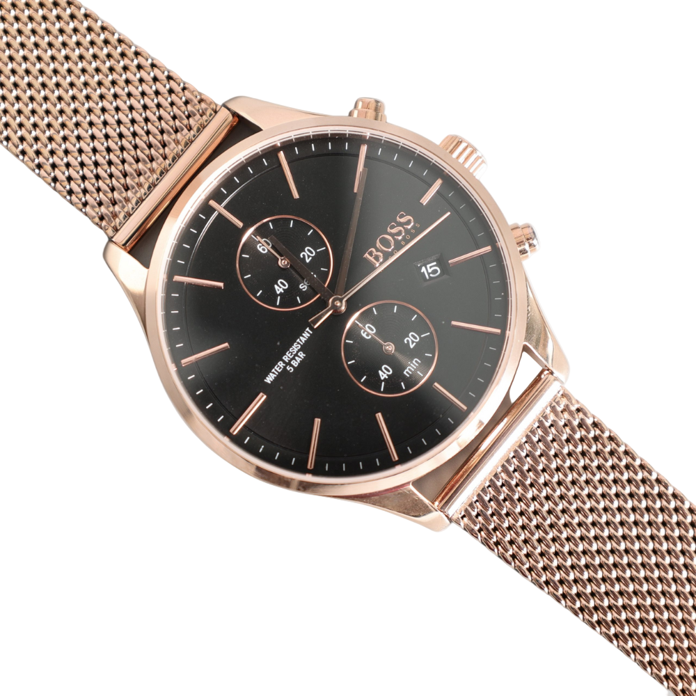 Hugo Boss Rose Gold Tone Mens Watch