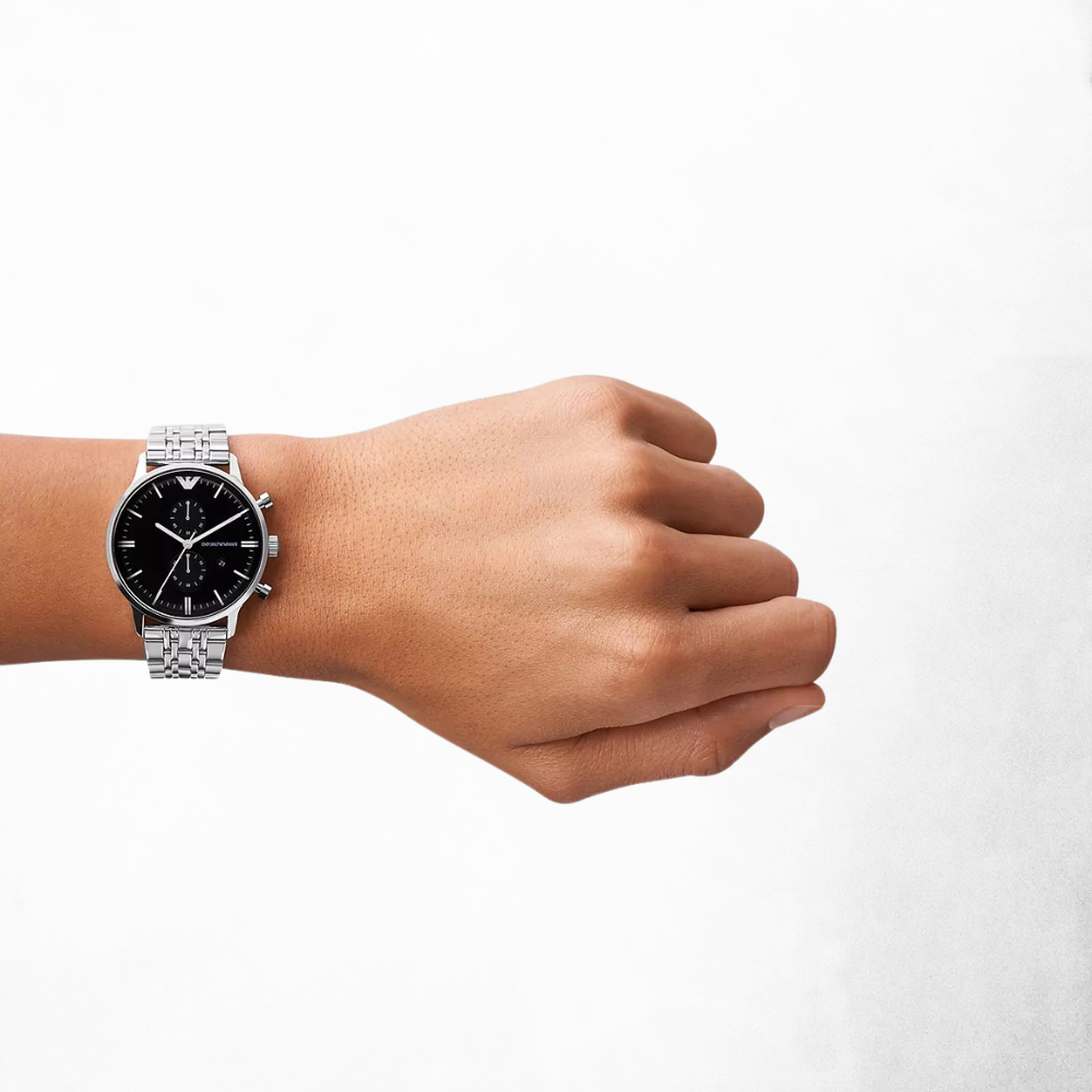 Emporio Armani Mens Chronograph Steel Watch