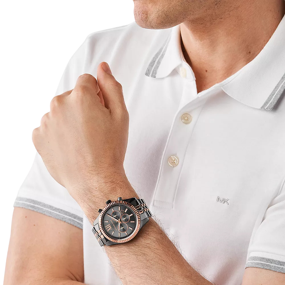 Michael Kors Men'S Lexington Two-Tone Chronograph Watch