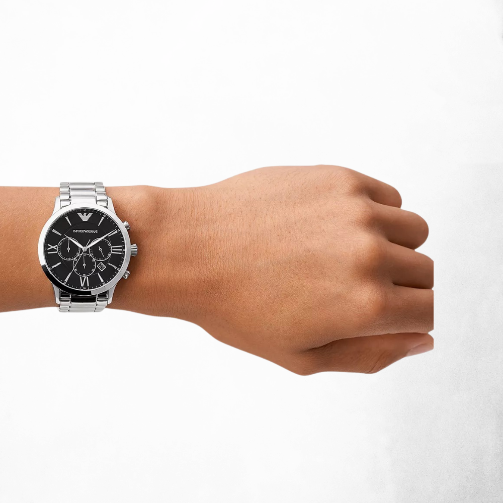 Emporio Armani Mens Chronograph Steel Watch