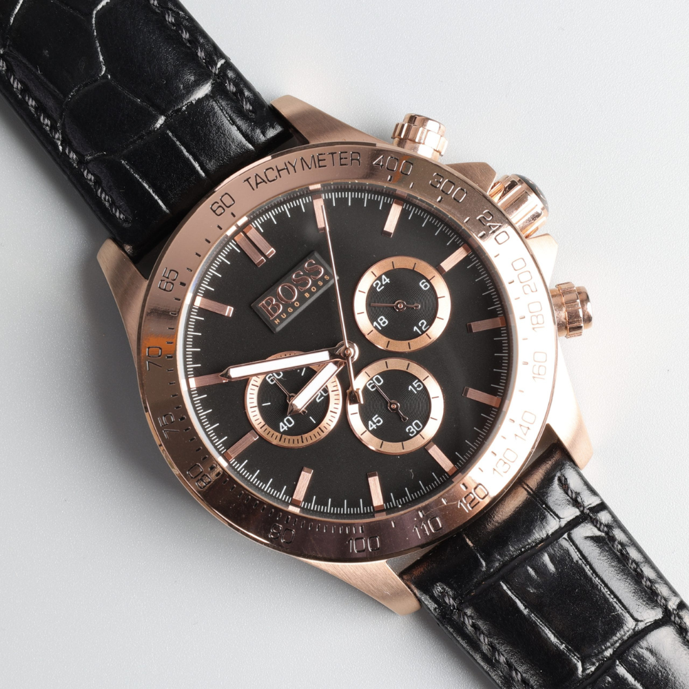 Hugo Boss Black Leather Men’s Watch
