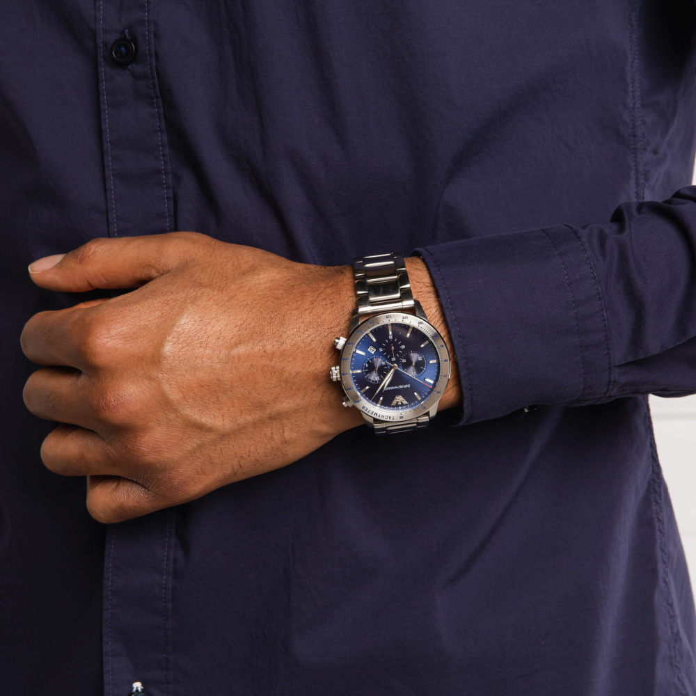 Emporio Armani Blue Dial Chronograph