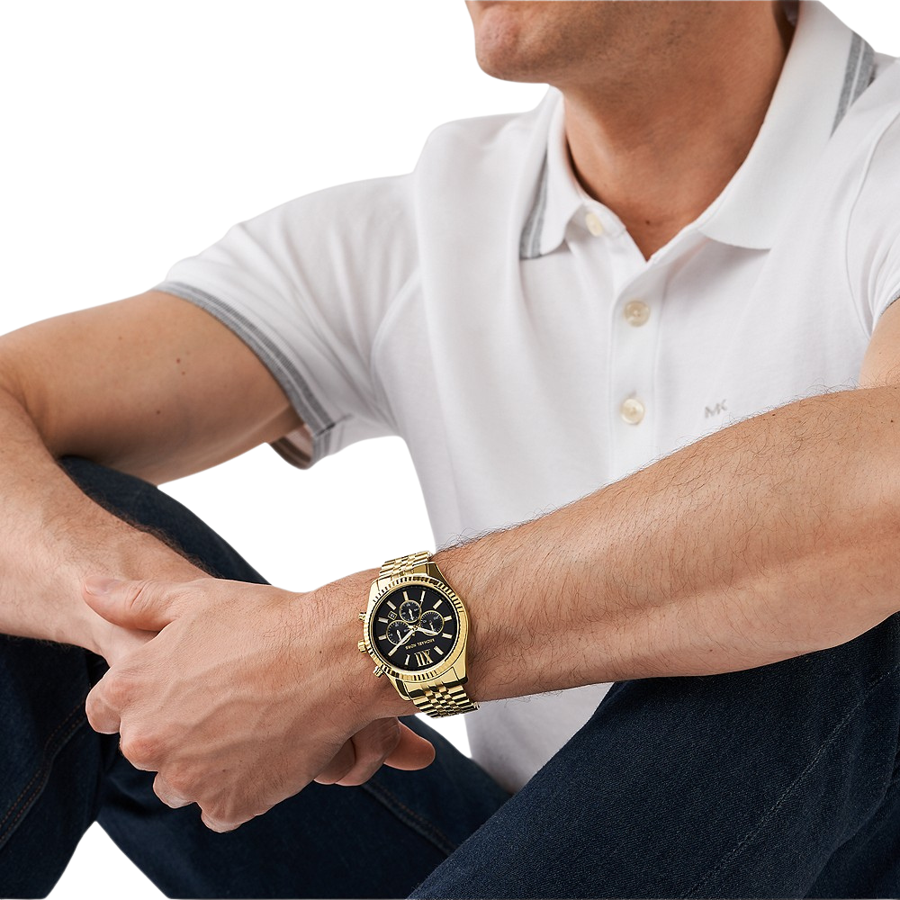 Michael Kors Men'S Gold Tone Lexington Watch