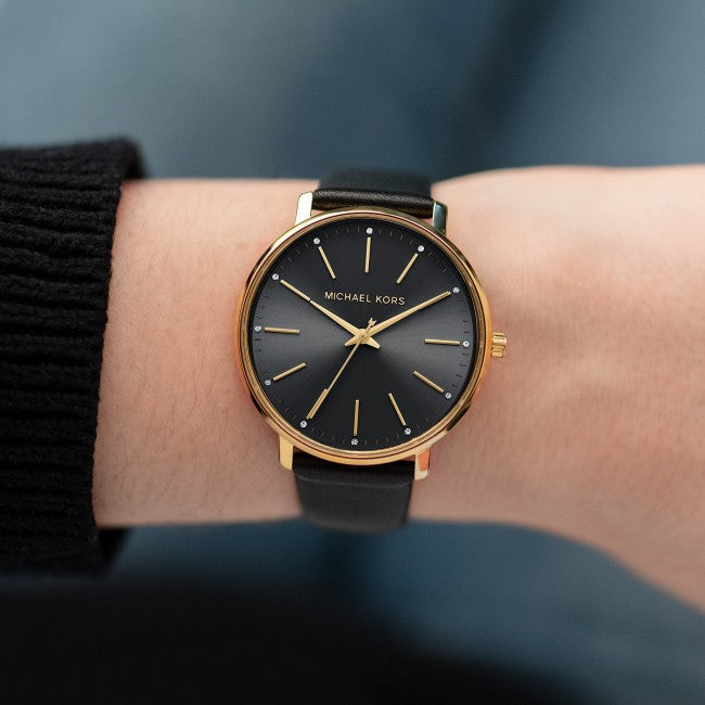 Pyper Crystal Black Dial Ladies Watch