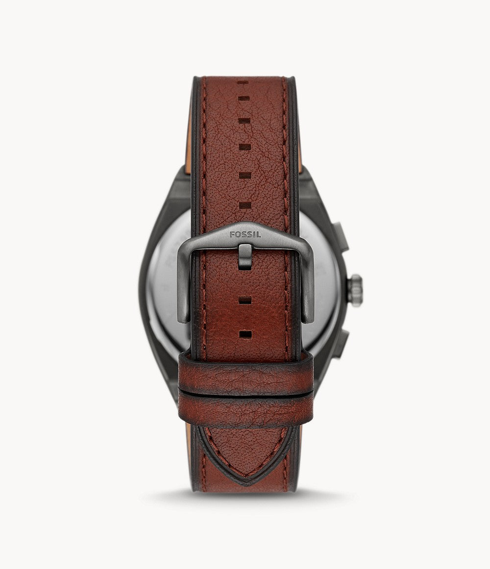 Fossil Everett Chronograph Amber Eco Leather Watch