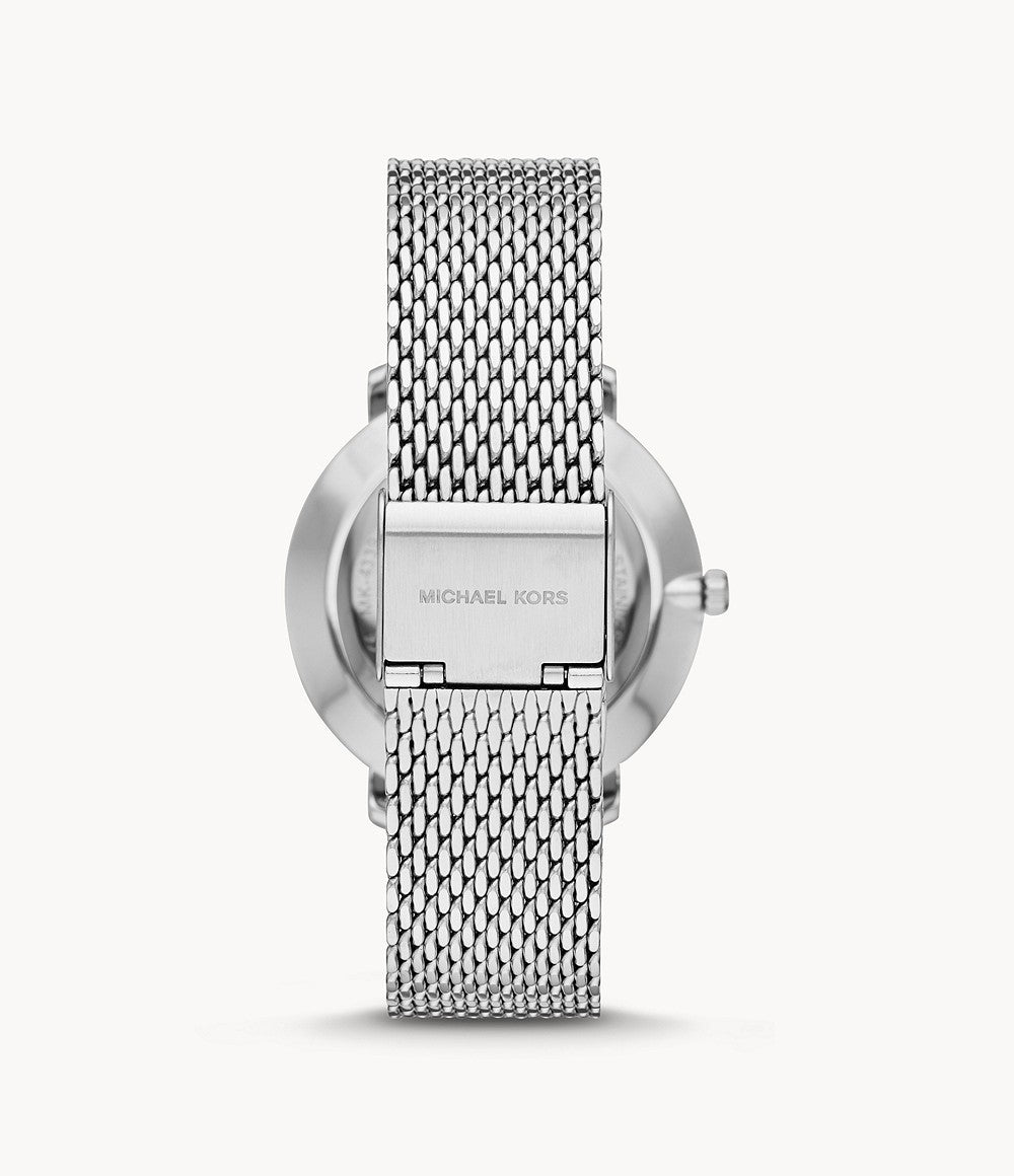 Michael Kors Women’s Pyper Three-Hand Silver Watch