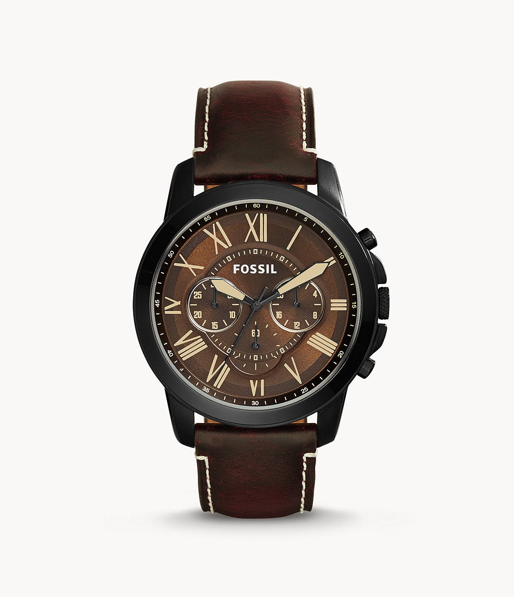 Fossil Grant Sport Chronograph Brown Leather Men's Watch