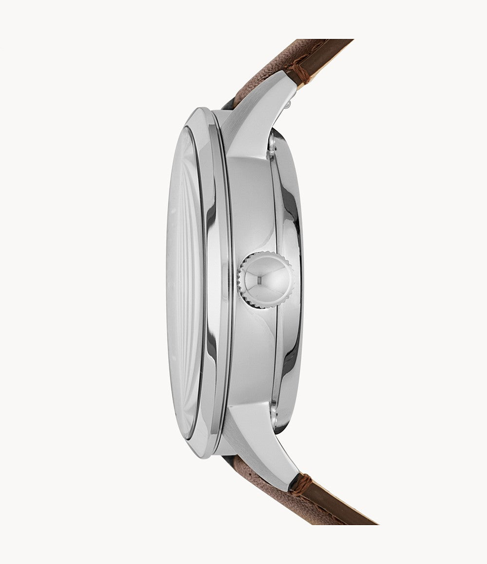 Fossil Townsman Automatic Brown Leather Watch