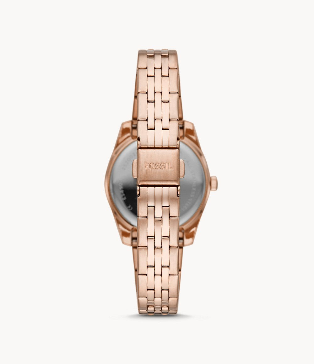 Fossil Scarlette Mini Rose Gold-Tone Stainless Steel Watch