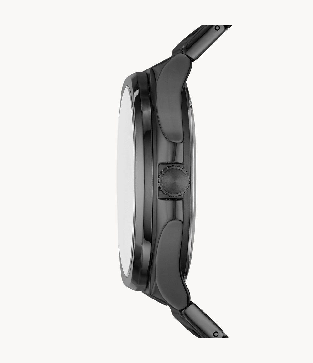 Fossil Evanston Automatic Black Stainless Steel Watch