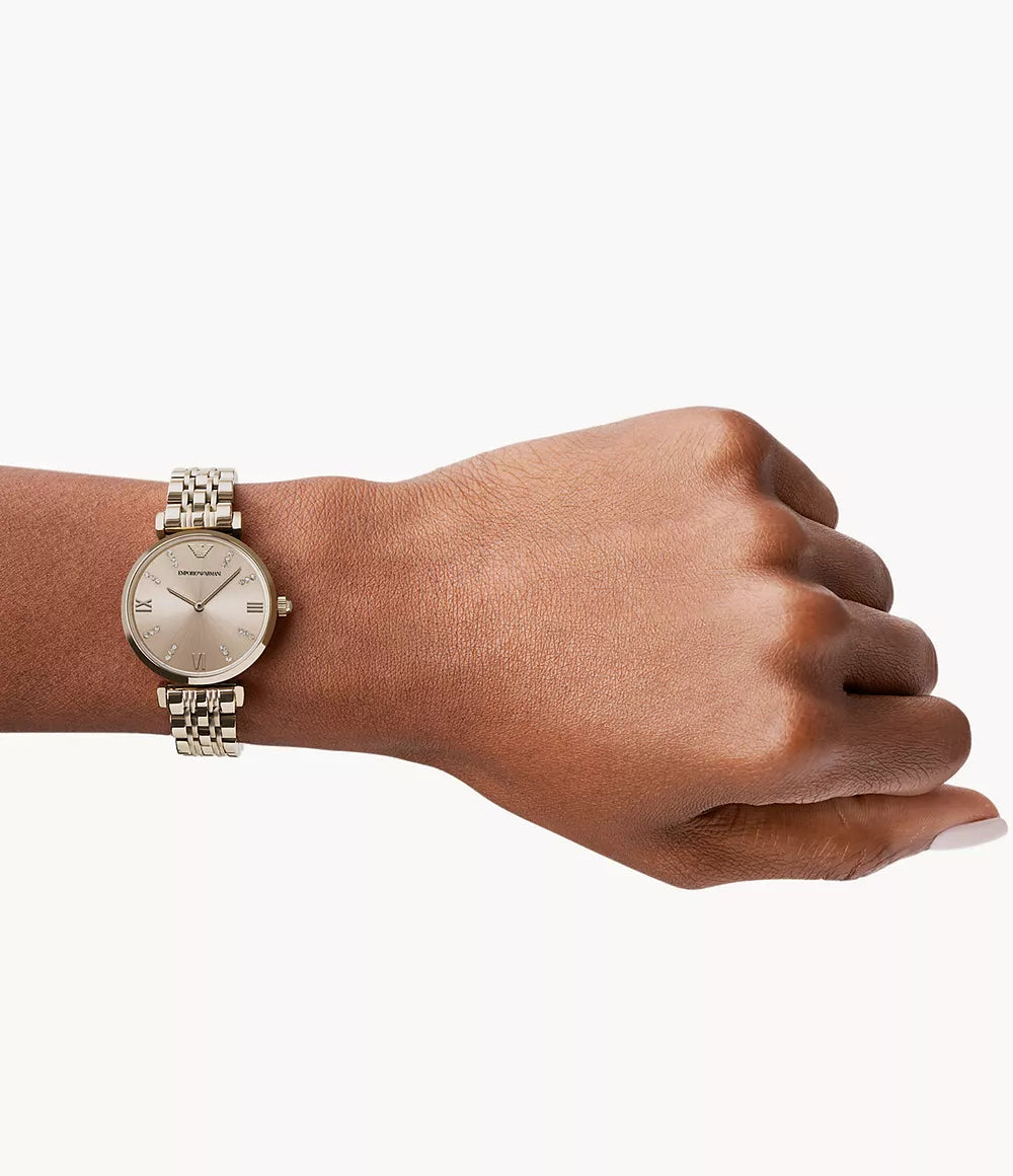 Emporio Armani Women'S Two-Hand Stainless Steel Watch