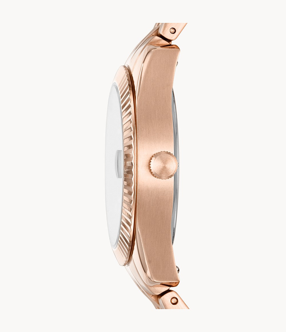Fossil Scarlette Mini Rose Gold-Tone Stainless Steel Watch