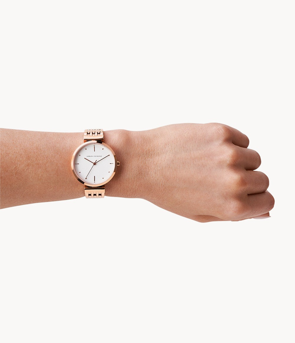 Armani Exchange Lola Rose Gold Ladies Watch