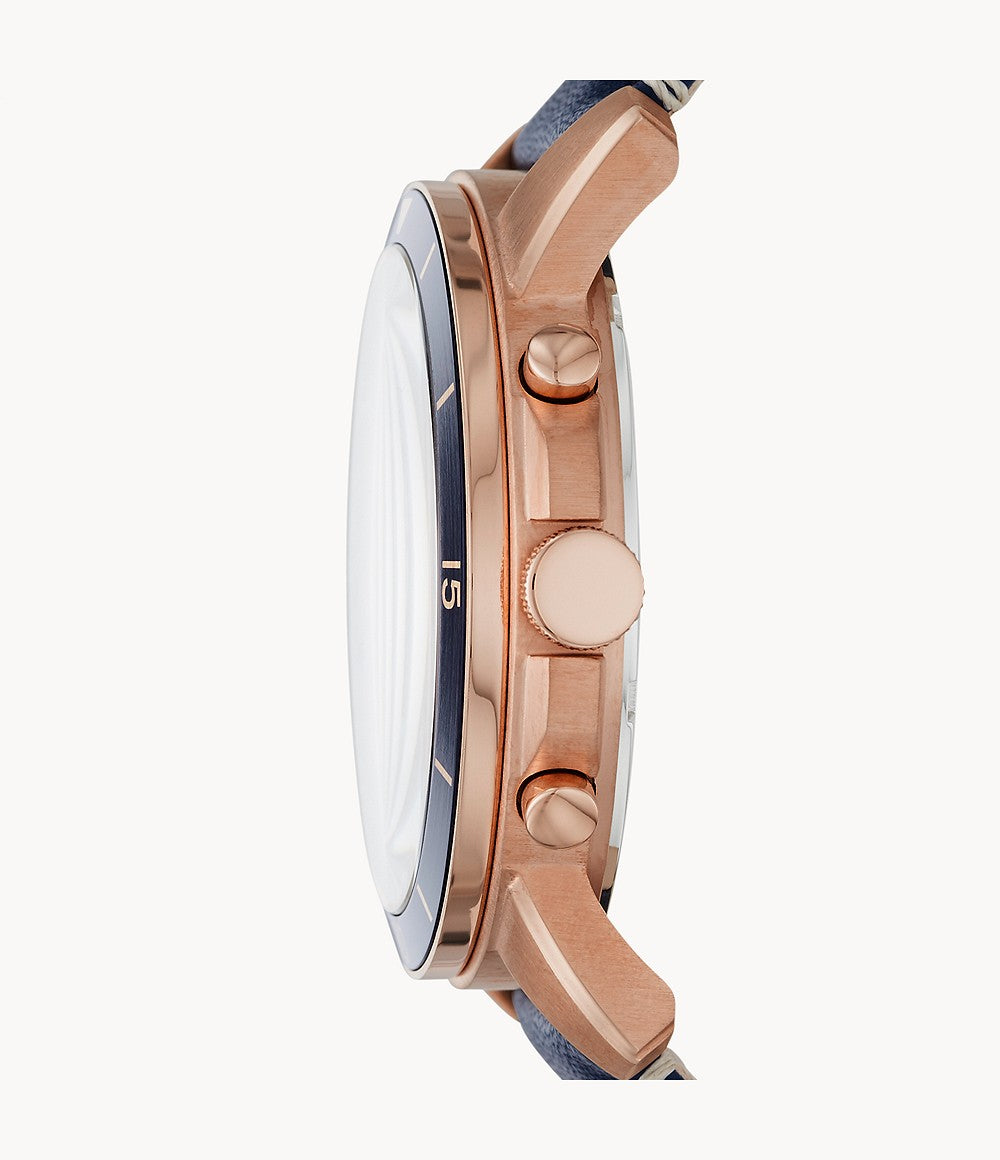 Fossil Grant Sport Chronograph Blue Leather Men's Watch