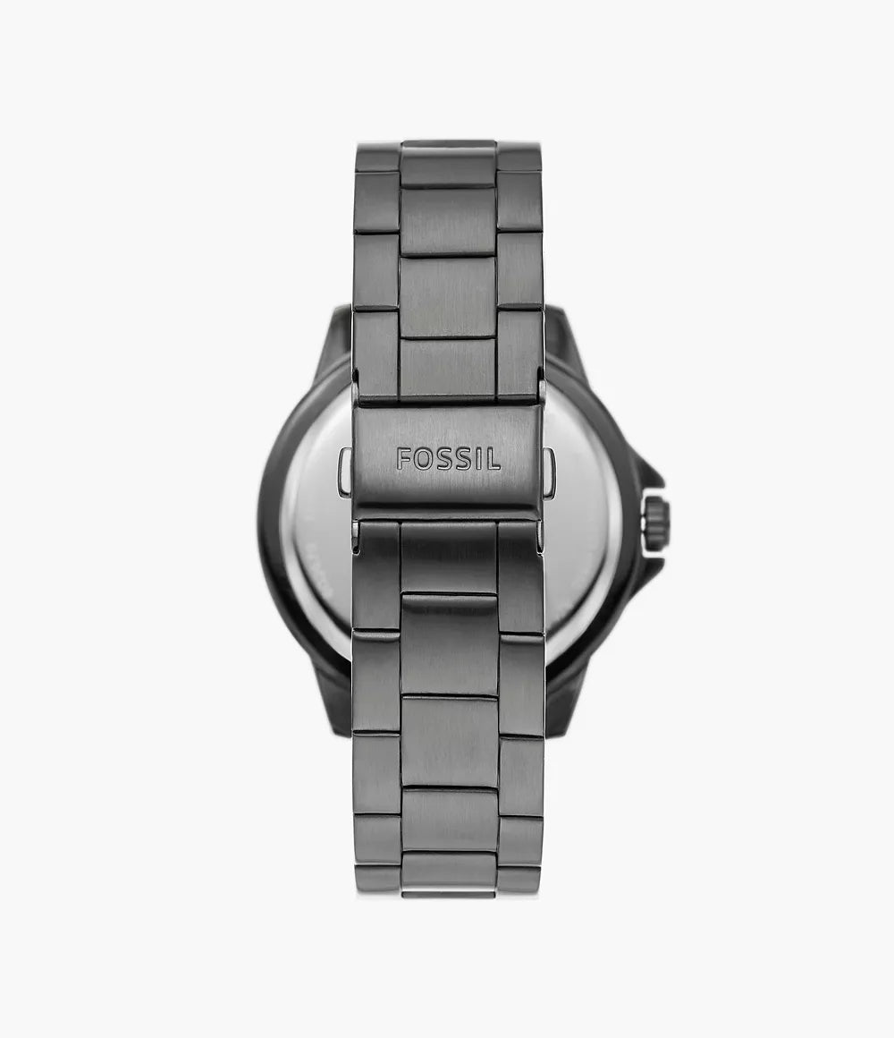 Fossil Bannon Automatic Smoke Stainless Steel Watch