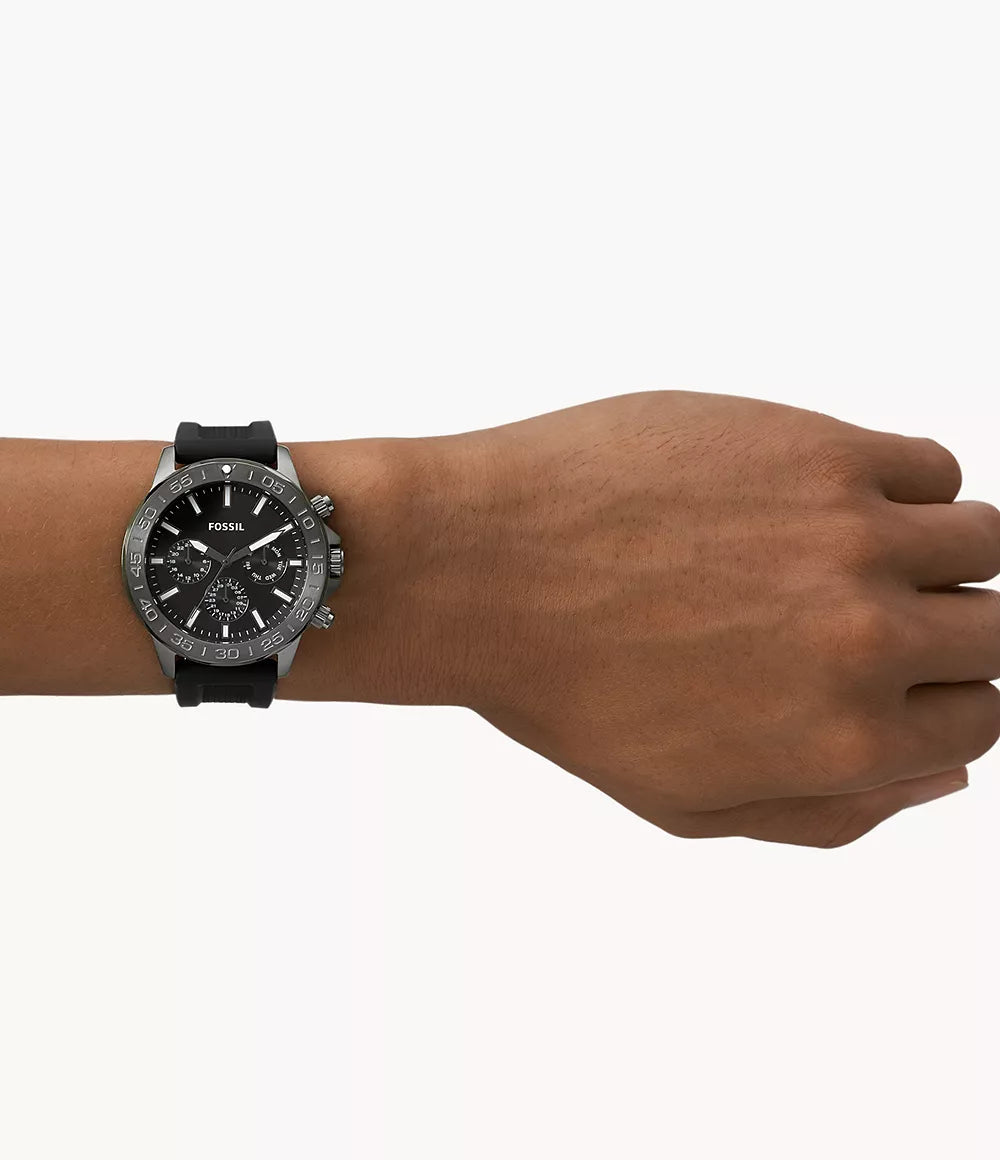 Bannon Multifunction Black Silicone Watch