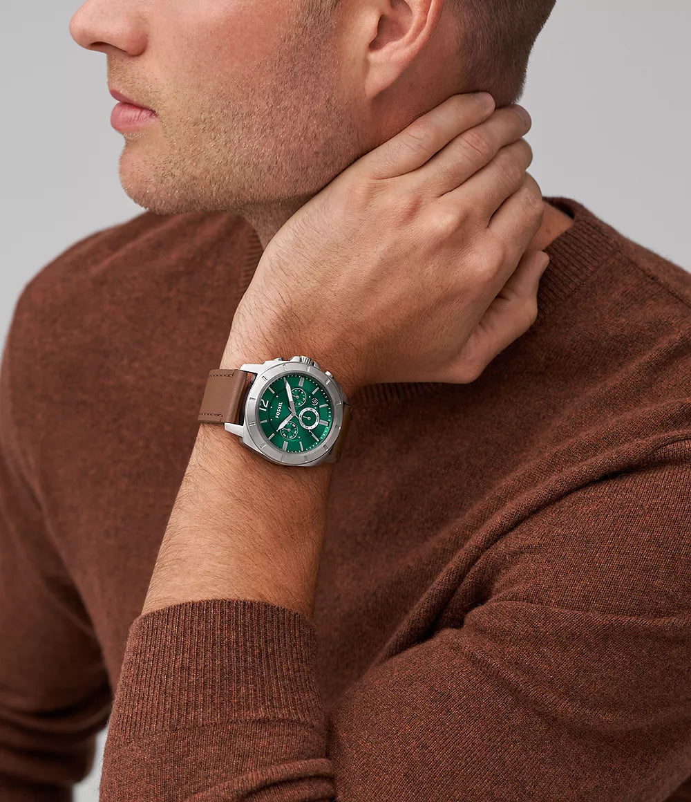 Privateer Chronograph Brown Leather Watch