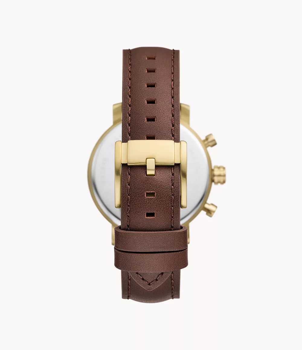 Rhett Multifunction Brown Litehide™ Leather Watch